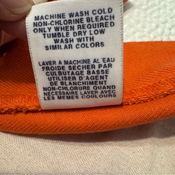 Ralph Lauren Polo Jeans Company womens denim mini skirt 8 orange vintage 90s Y2K - Picture 11 of 12